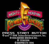 Mighty Morphin Power Rangers (USA, Europe) Title Screen